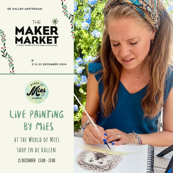 Live painting tijdens de Maker Market 21 december