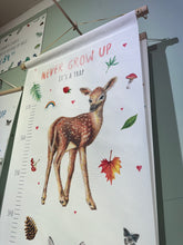 Load image into Gallery viewer, Personalised growth chart forest animals with name
