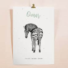 Afbeelding in Gallery-weergave laden, Poster zebra - Art print
