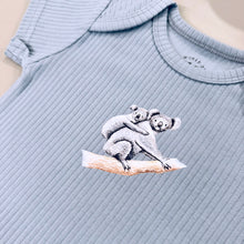 Lade das Bild in den Galerie-Viewer, Baby romper soft blue koala shortsleeve
