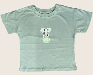 Baby t-shirt sage olifant shortsleeve